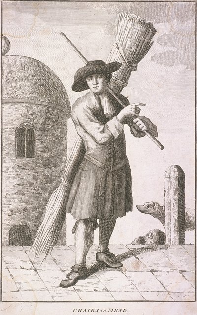 „Krzesła do Mend”, Cries of London, c1750 autorstwa JM