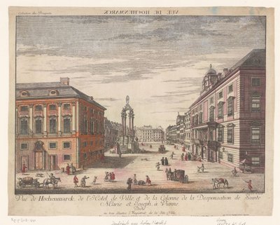 Widok na Hohe Markt w Wiedniu Widok Hochenmarck (tytuł na obiekcie) autorstwa J.M. Siccrist