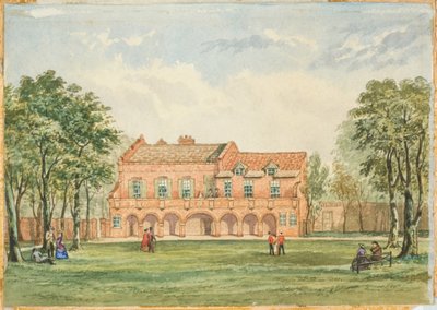 Old Forth House, Newcastle (akwarela, ołówek i wc na desce) autorstwa J.R. Dewar