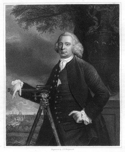 James Brindley, XVIII-wieczny angielski inżynier budownictwa i budowniczy kanałów, 1836 autorstwa JT Wedgwood