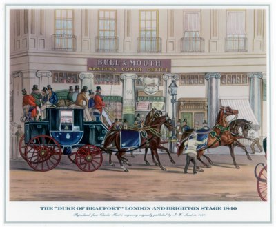 Scena „Duke of Beaufort” Londyn i Brighton, 1840, 1841. autorstwa JW Land
