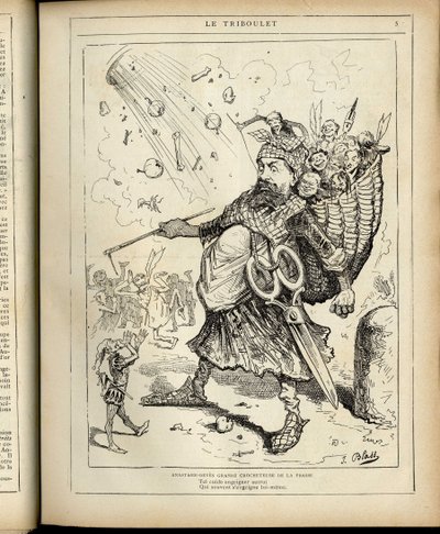 Ilustracja J. Blassa (1847-1892) w Le Triboulet autorstwa J. (1847 1892) Blass