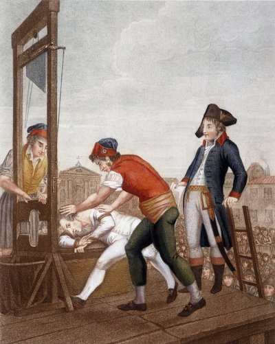 Maximilien Marie Isidore de Robespierre na gilotynie autorstwa J. (after) Beys