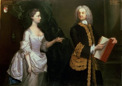Portret grupowy Johna Percevala, 1. hrabiego Egmont autorstwa J. Alberry