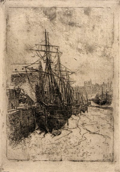 Łodzie w czasie odpływu - Wyspa Man autorstwa J. Alden Weir