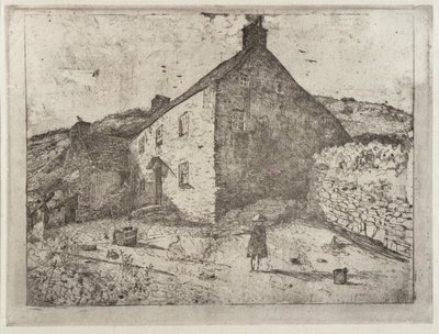 Chata rybaka - wyspa Man autorstwa J. Alden Weir