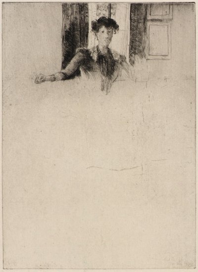 Szkic przez okno autorstwa J. Alden Weir