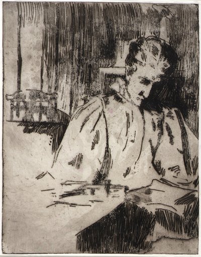 Kobieta czytająca autorstwa J. Alden Weir