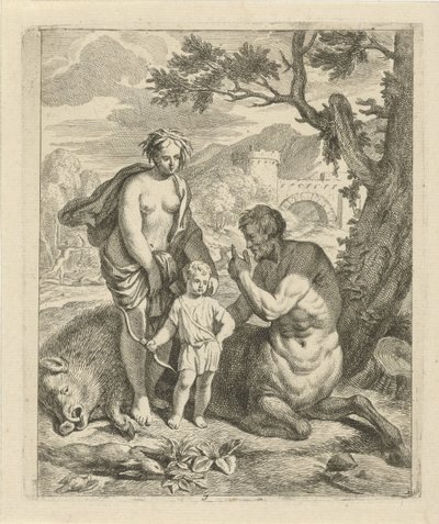 Achilles nauczany przez Chiron Sceny z życia Achillesa (tytuł serii) Vitam et mortem Achilli (tytuł serii) autorstwa J. Alexander Janssens