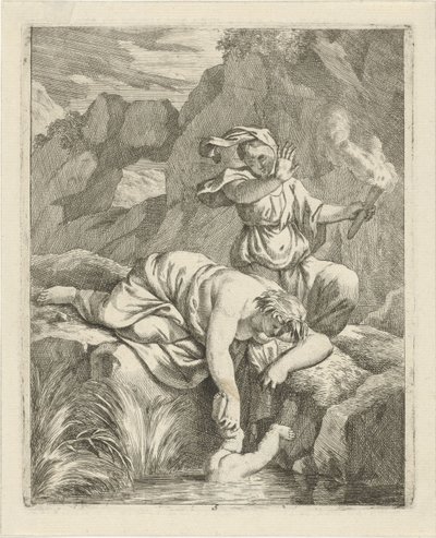 Thetis zanurza Achillesa w Styksie Sceny z życia Achillesa (tytuł serii) Vitam et mortem Achilli (tytuł serii) autorstwa J. Alexander Janssens