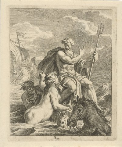Pejzaż morski z Tetydą i Neptunem Sceny z życia Achillesa (tytuł serii) Vitam et mortem Achilli (tytuł serii) autorstwa J. Alexander Janssens
