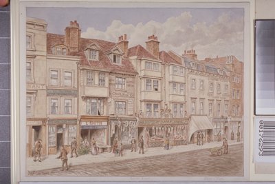 Widok nr 140-156 po zachodniej stronie Borough High Street, 1888 autorstwa J. Appleton