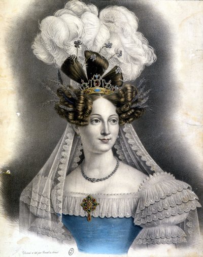 Portret księżnej Angouleme (Marie Therese lub Madame Royale autorstwa J. B. (after) Pointel du Portail