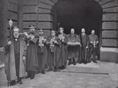 Dzień wyborów w Girdlers Hall, procesja koronna autorstwa J. Benjamin Stone