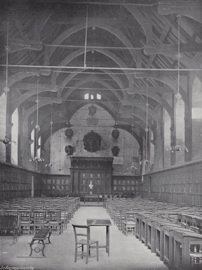 Podrzucanie naleśników w Westminster School, Great Hall autorstwa J. Benjamin Stone