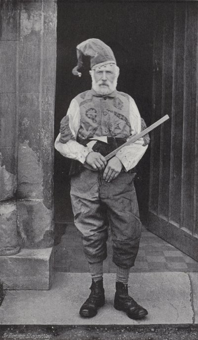 Taniec na rogu, opaci Bromley, głupiec i Robin Hood autorstwa J. Benjamin Stone