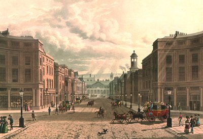 Regent Street z Piccadilly, ok. 1822. autorstwa J Bluck