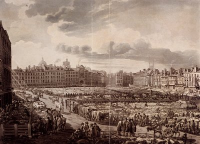 Rynek Smithfield, Londyn, 1811 autorstwa J Bluck