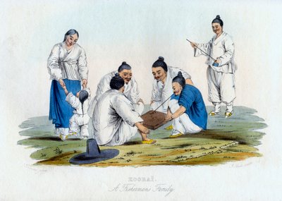 Koorai, rodzina rybaków, 1848. autorstwa J. Bull