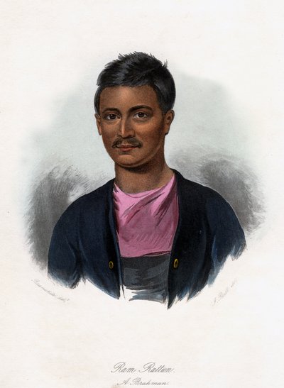 Ram Ruttun. Brahman, ok. 1840 r. autorstwa J. Bull