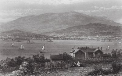 Australia: Miasto Hobart, Tasmania (rycina) autorstwa J. C. Armytage