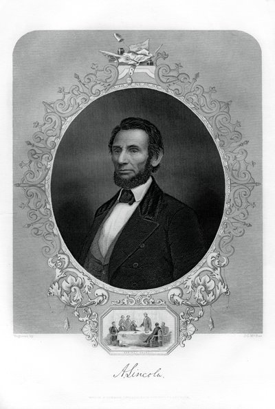 Prezydent Abraham Lincoln, polityk amerykański, 1862-1867. autorstwa J. C. McRae