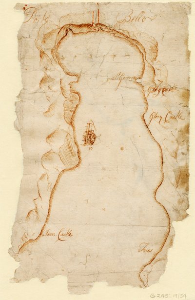 Portobelo, ok. 1740 r. (papier) autorstwa J. C. Morris