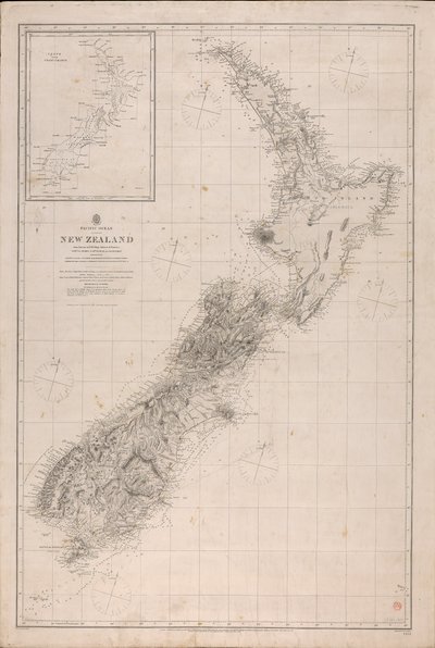 Wykres Nowej Zelandii autorstwa J. & C. Walker