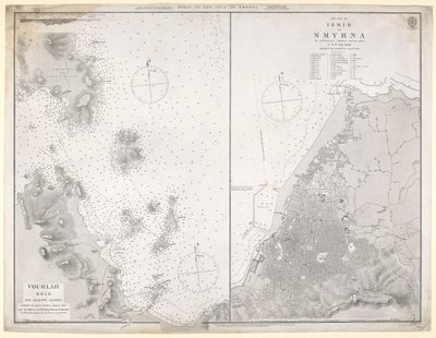 Mapa portów w Zatoce Smyrneńskiej autorstwa J. & C. Walker