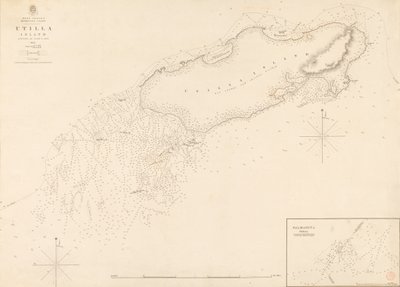Indie Zachodnie Wybrzeże Moskitów Wyspa Utilla badana przez komandora R. Owena 1835 r. autorstwa J. & C. Walker