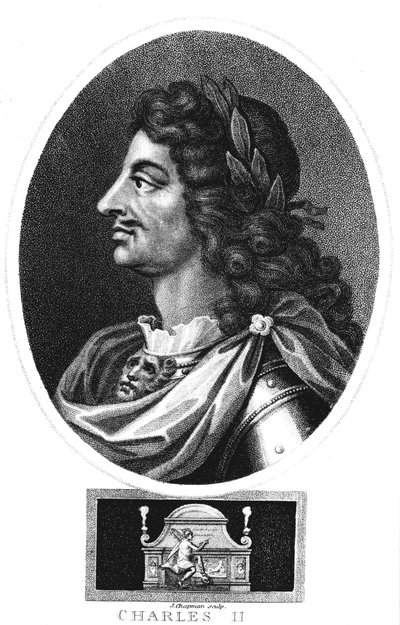 Karol II, król Wielkiej Brytanii i Irlandii 1660-1685, c1810 autorstwa J. Chapman