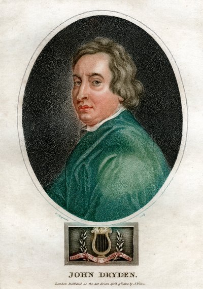 John Dryden, XVII-wieczny angielski dramaturg i poeta-laureat, 1803. autorstwa J. Chapman