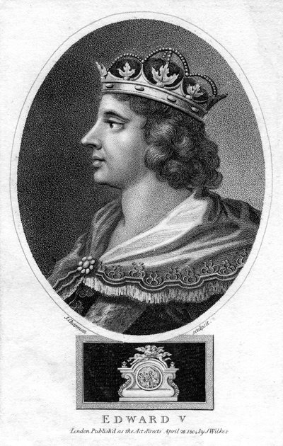 Król Anglii Edward V, 1804. autorstwa J. Chapman
