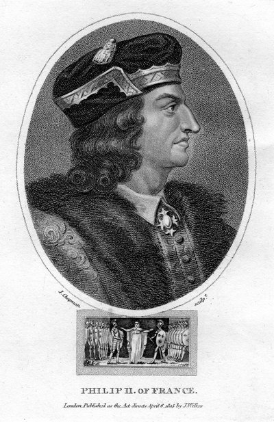 Filip II, król Francji, 1805. autorstwa J. Chapman