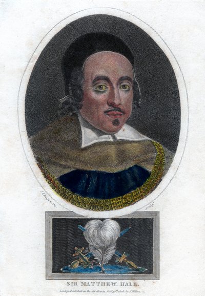 Sir Matthew Hale, XVII-wieczny Lord Naczelny Sędzia Anglii, 1808. autorstwa J. Chapman