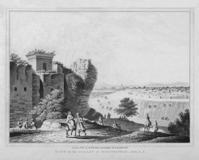 Grobowiec w Dolinie Jehoszafata. Joel, 3.2., 1830 r autorstwa J. Clarke