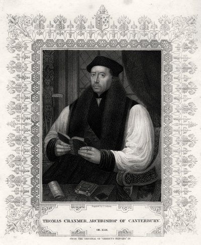 Thomas Cranmer, arcybiskup Canterbury, XIX wiek autorstwa J. Cochran