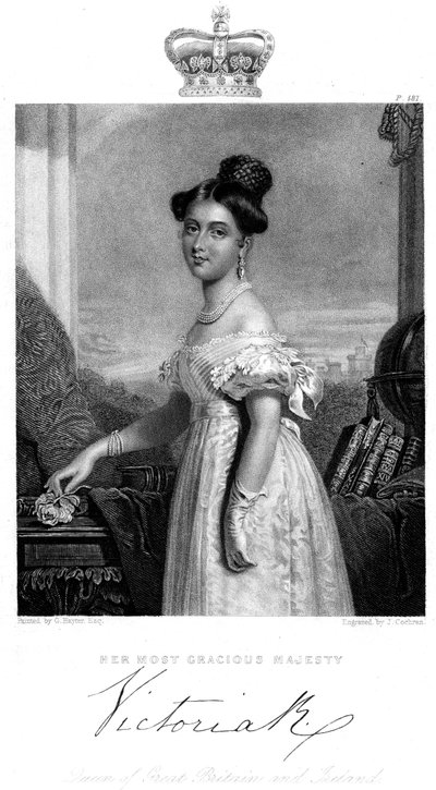 Wiktoria, królowa Wielkiej Brytanii i Irlandii, c1838 autorstwa J. Cochran