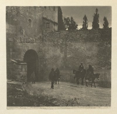 Praca kamery: brama - Segovia, 1914. autorstwa J. Craig Annan