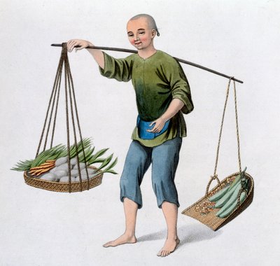 Chłopiec z warzywami, 1800 autorstwa J Dadley