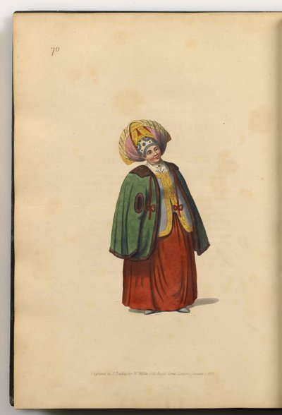 Żona kupca Kaługi Z: Kostiumy Imperium Rosyjskiego, 1803 autorstwa J. Dadley