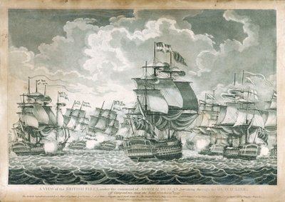 Widok brytyjskiej floty pod dowództwem admirała Duncana autorstwa J. Fairburn