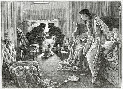 Podniosłem rękę bardzo delikatnie i wyciągnąłem sztylet spod poduszki, ilustracja do thrillerowego kryminału "the Story of a Scar", z "Appleton