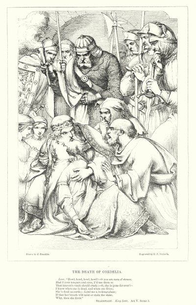 Śmierć Kordelii (rycina) autorstwa J. Franklin