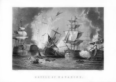 Bitwa morska pod Navarino, 20 października 1827, 1893. autorstwa J. Godfrey