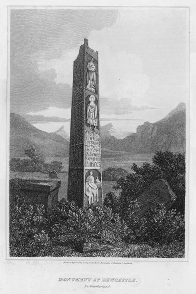 Pomnik w Bewcastle, Northumberland (rycina) autorstwa J. Greig