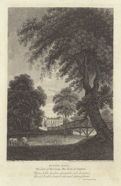 Robert Bloomfield, poeta: Euston Hall (grafika) autorstwa J. Greig