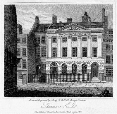 Skinners Hall, City of London, 1817. autorstwa J. Greig