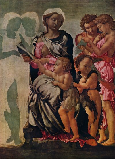 Madonna z Dzieciątkiem ze św. Janem i Aniołami, c1497, 1938 autorstwa J Greig Pirie