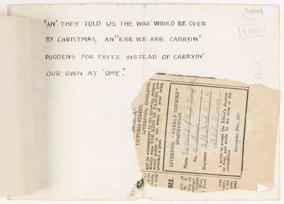 List do redaktora naczelnego „Liverpool Weekly Courier”, 1917 r. autorstwa J. Griffiths